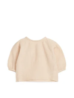 Blus I Bomullsmuslin