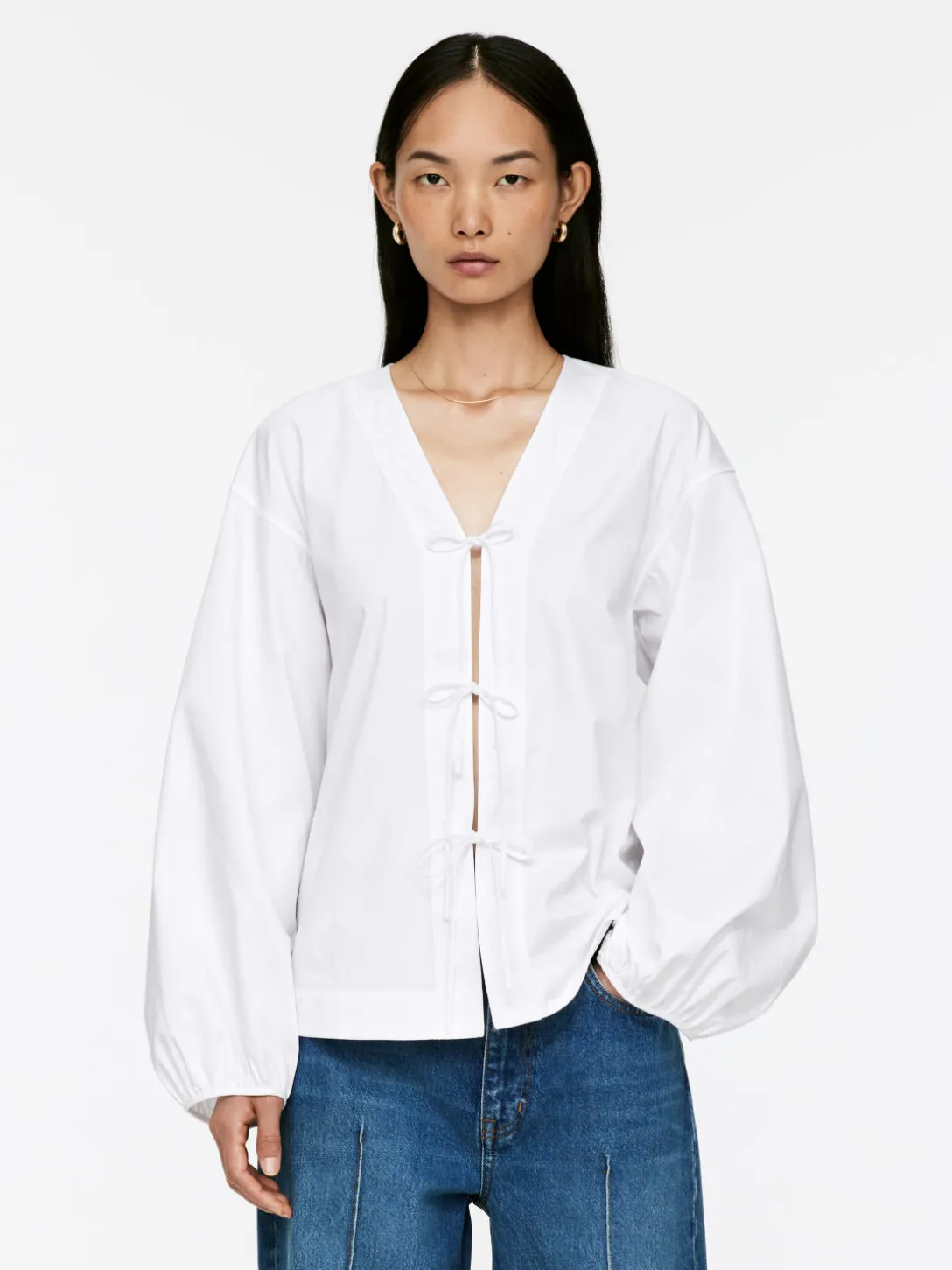 Blus Med Puffärm