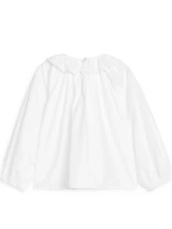 Blus Med Volangkrage