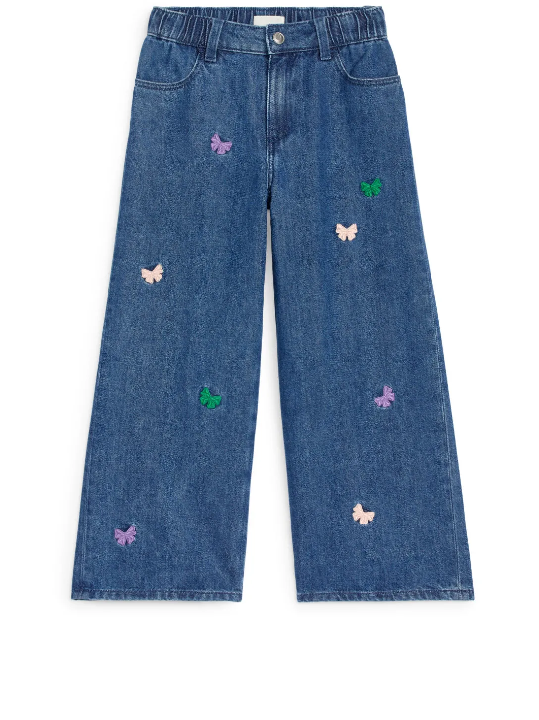 Broderade Byxor I Denim