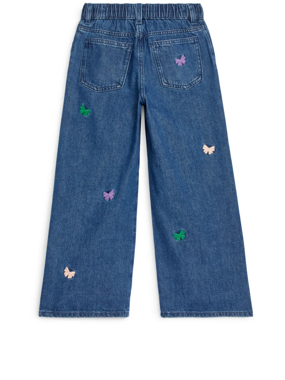 Broderade Byxor I Denim