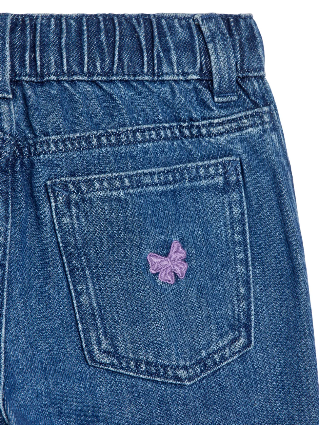 Broderade Byxor I Denim