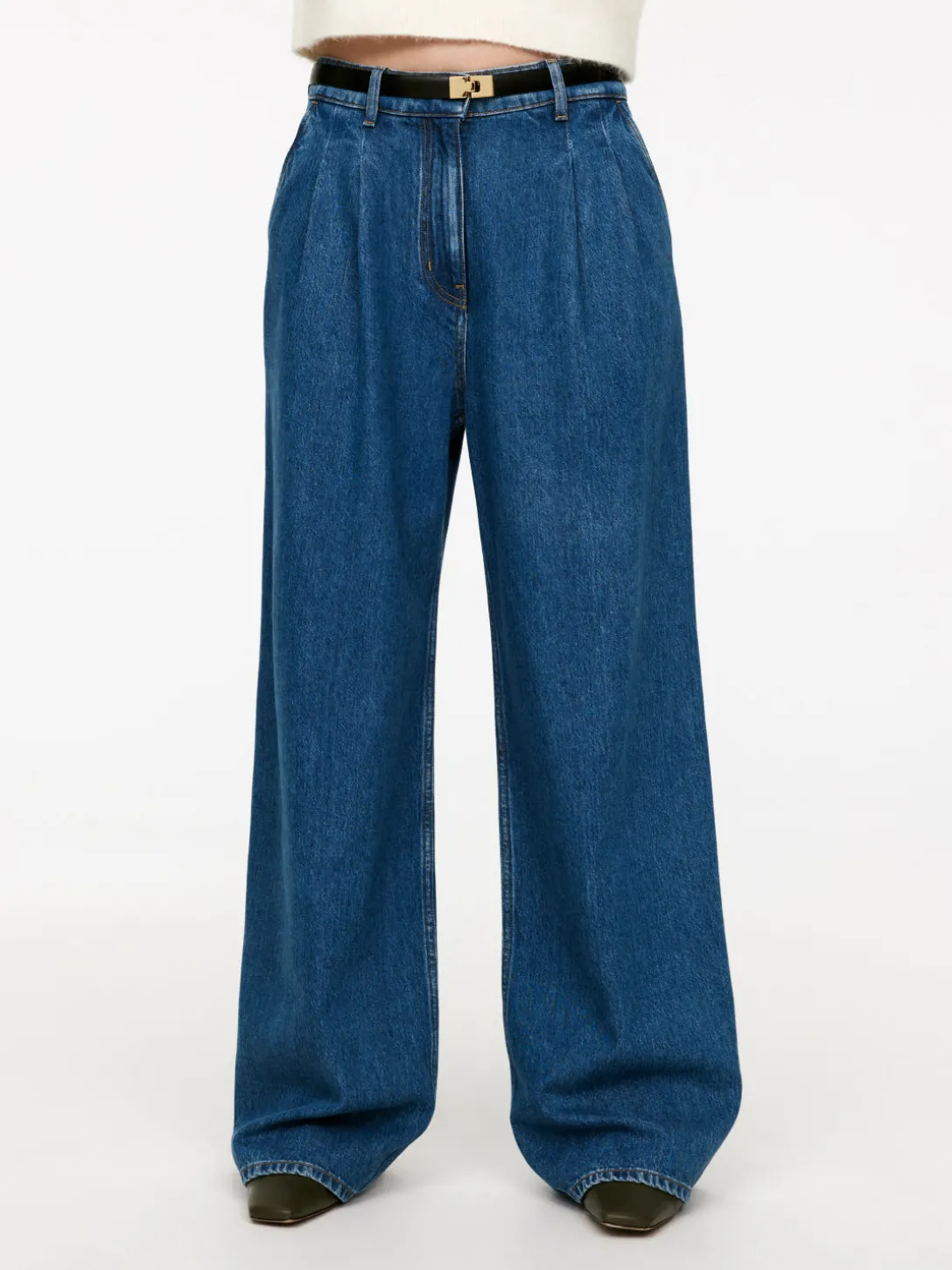 Byxa I Denim Med Vida Ben