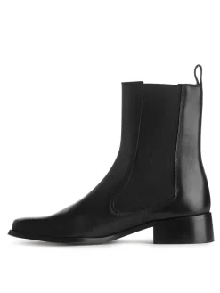 Chelseaboots Med Fyrkantig Tå