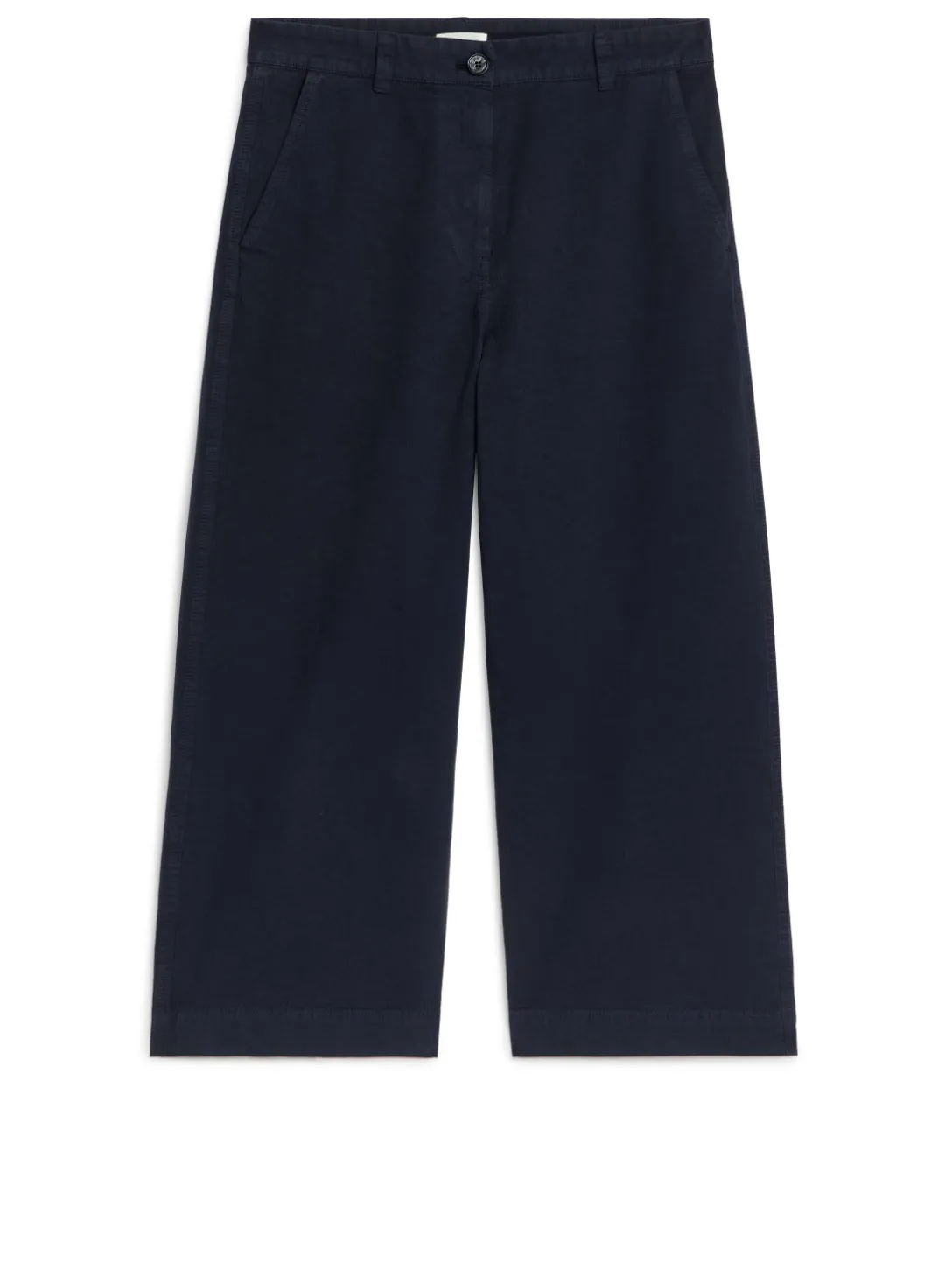 Croppade Chinos I Bomull Och Linne