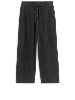 Denimbyxa Med Dragsko