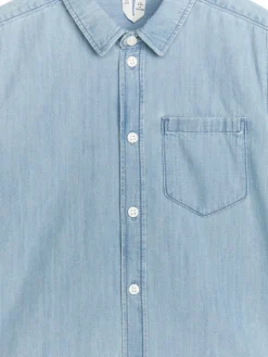 Denimskjorta Med Kort ärm