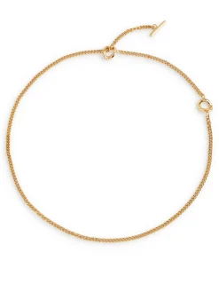 Guldpläterat Halsband Med Stavlås