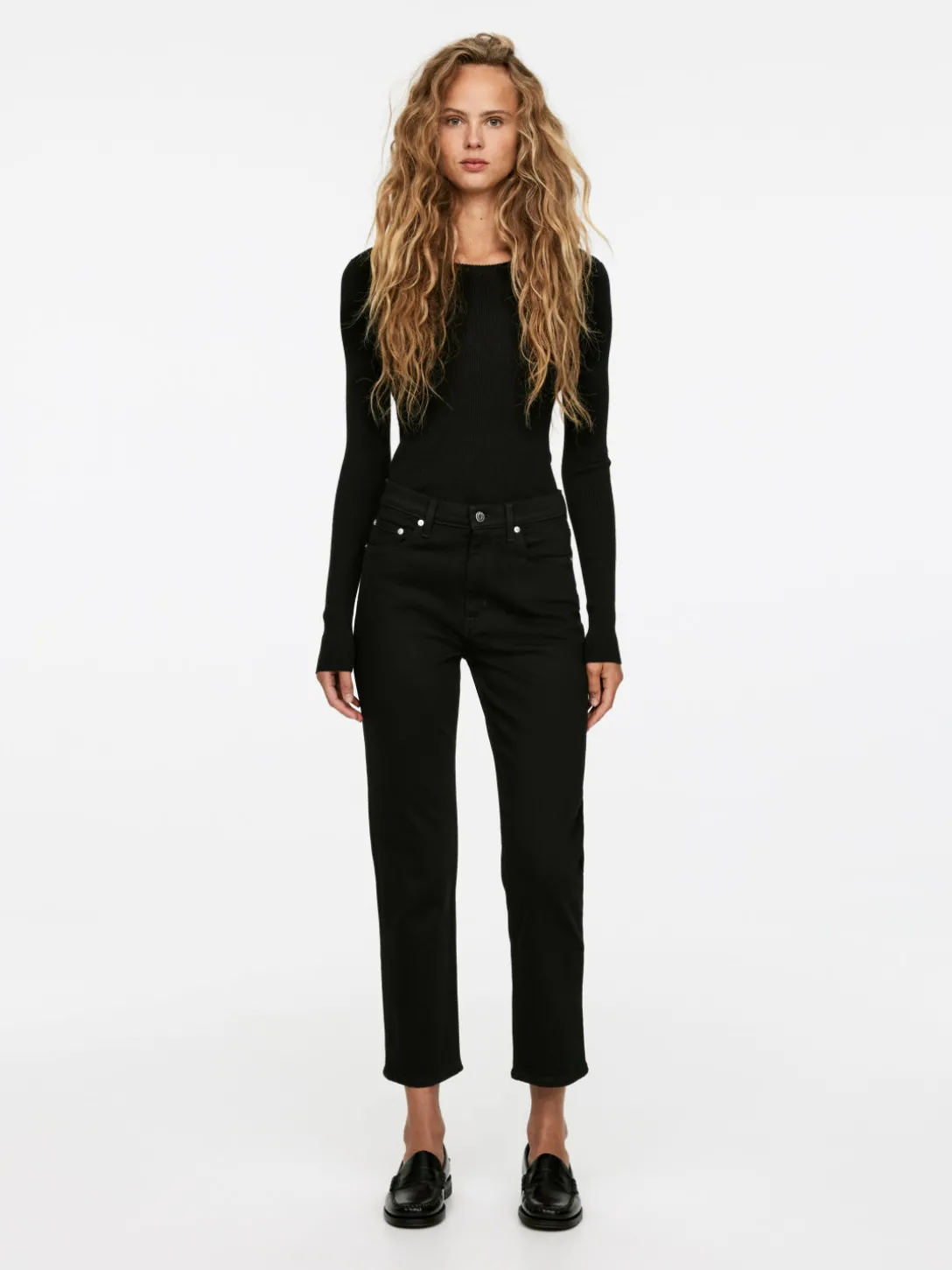 JADE CROPPED Smala Stretchjeans