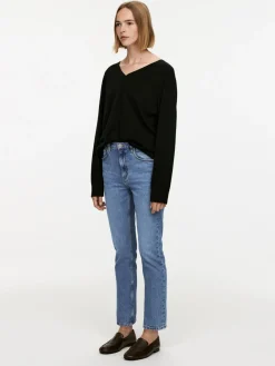 JADE CROPPED Smala Stretchjeans