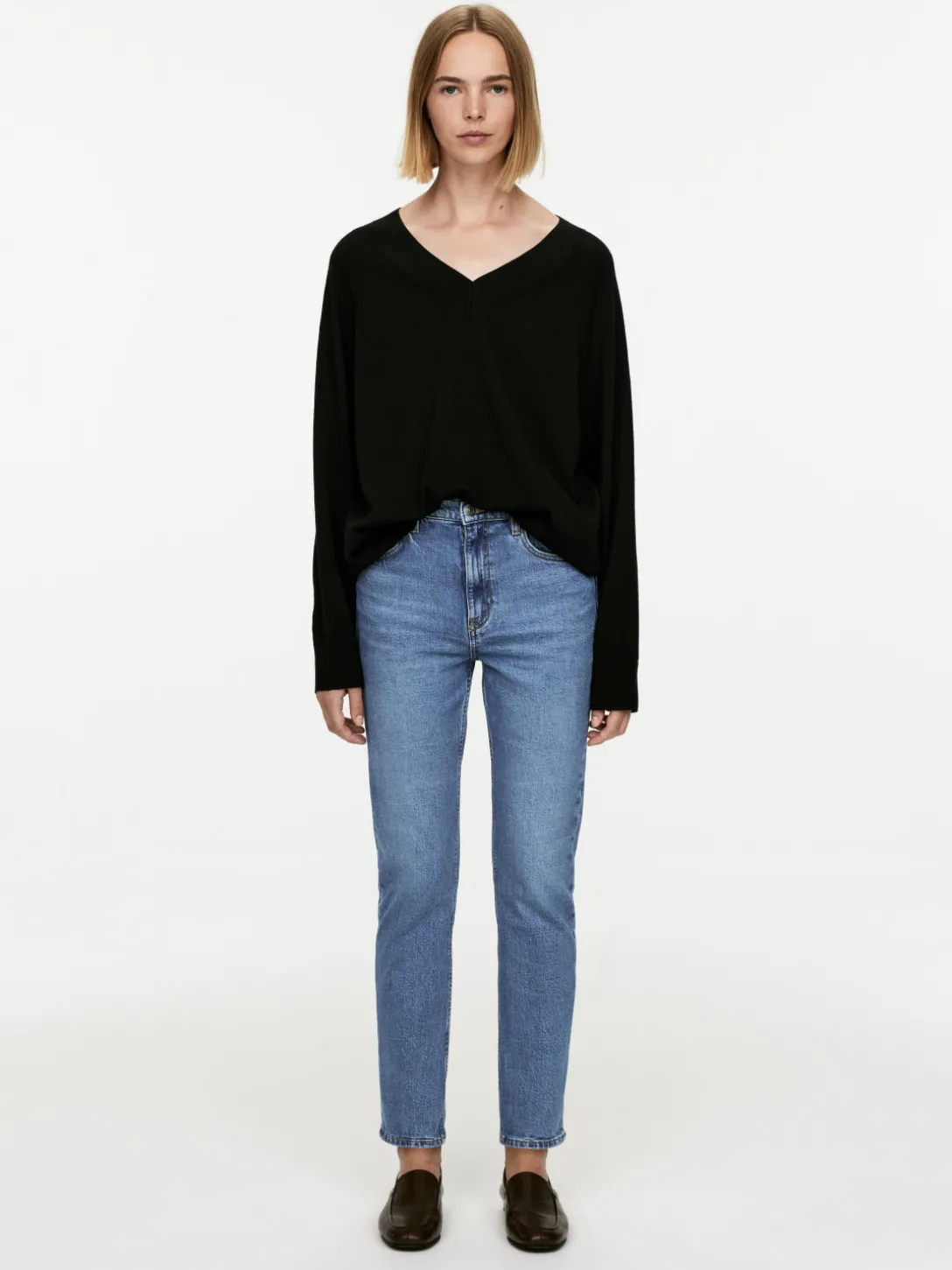 JADE CROPPED Smala Stretchjeans