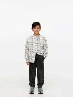 Kritstrecksrandiga Sweatpants I Bomull