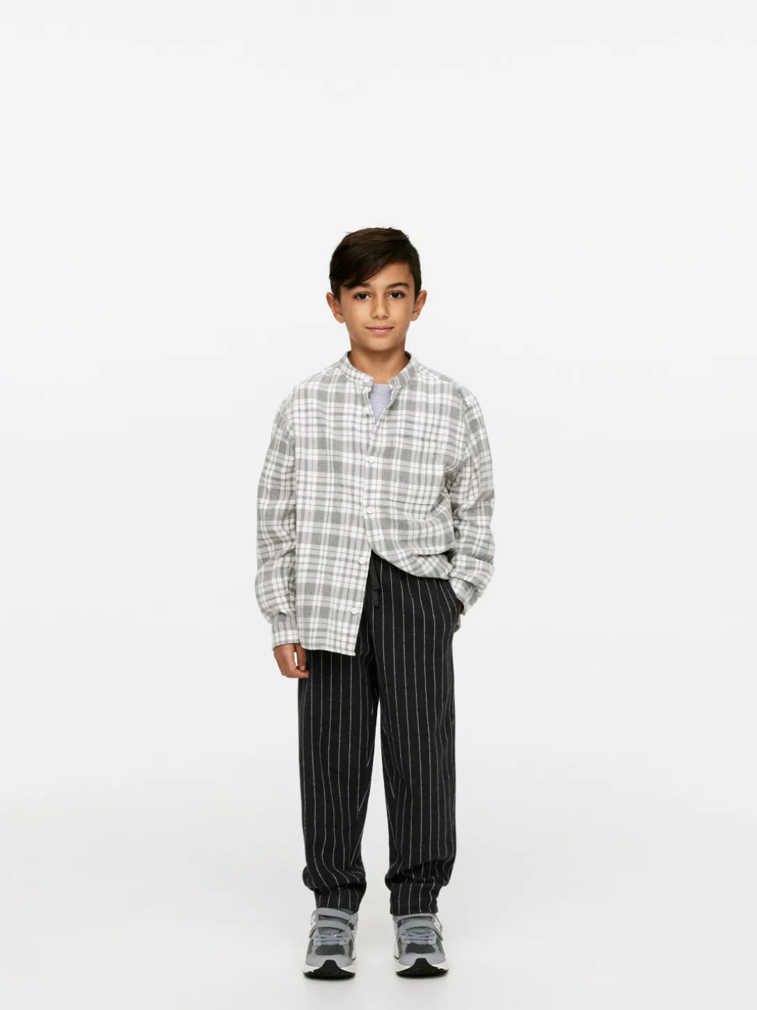 Kritstrecksrandiga Sweatpants I Bomull