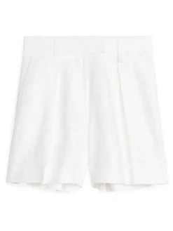 Linneshorts Med Hög Midja