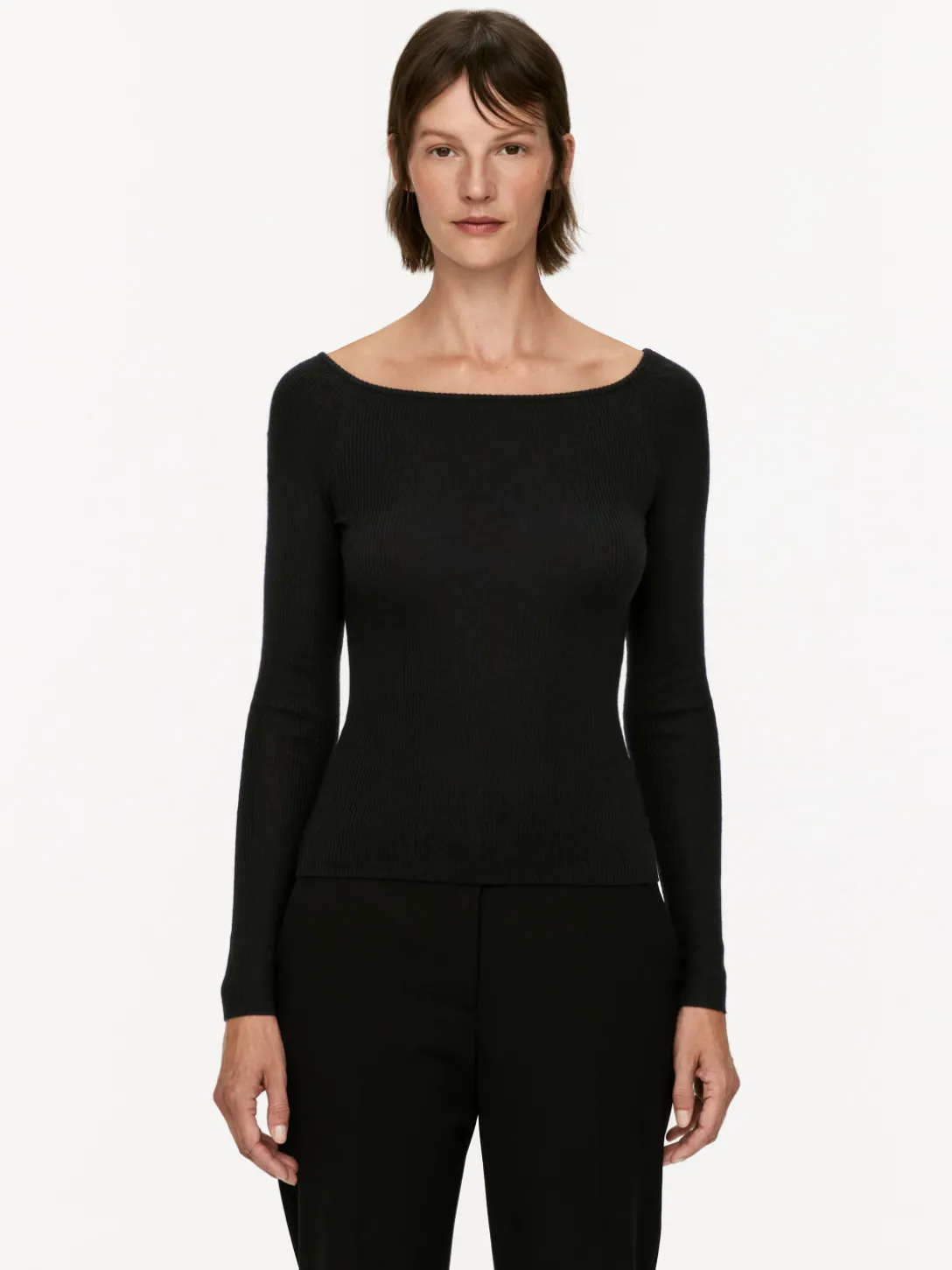 Off-shoulder-topp I Ullblandning