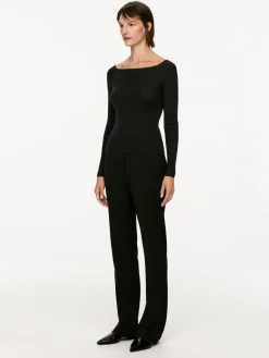 Off-shoulder-topp I Ullblandning