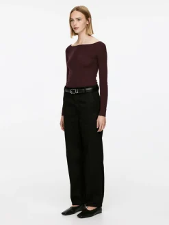 Off-shoulder-topp I Ullblandning