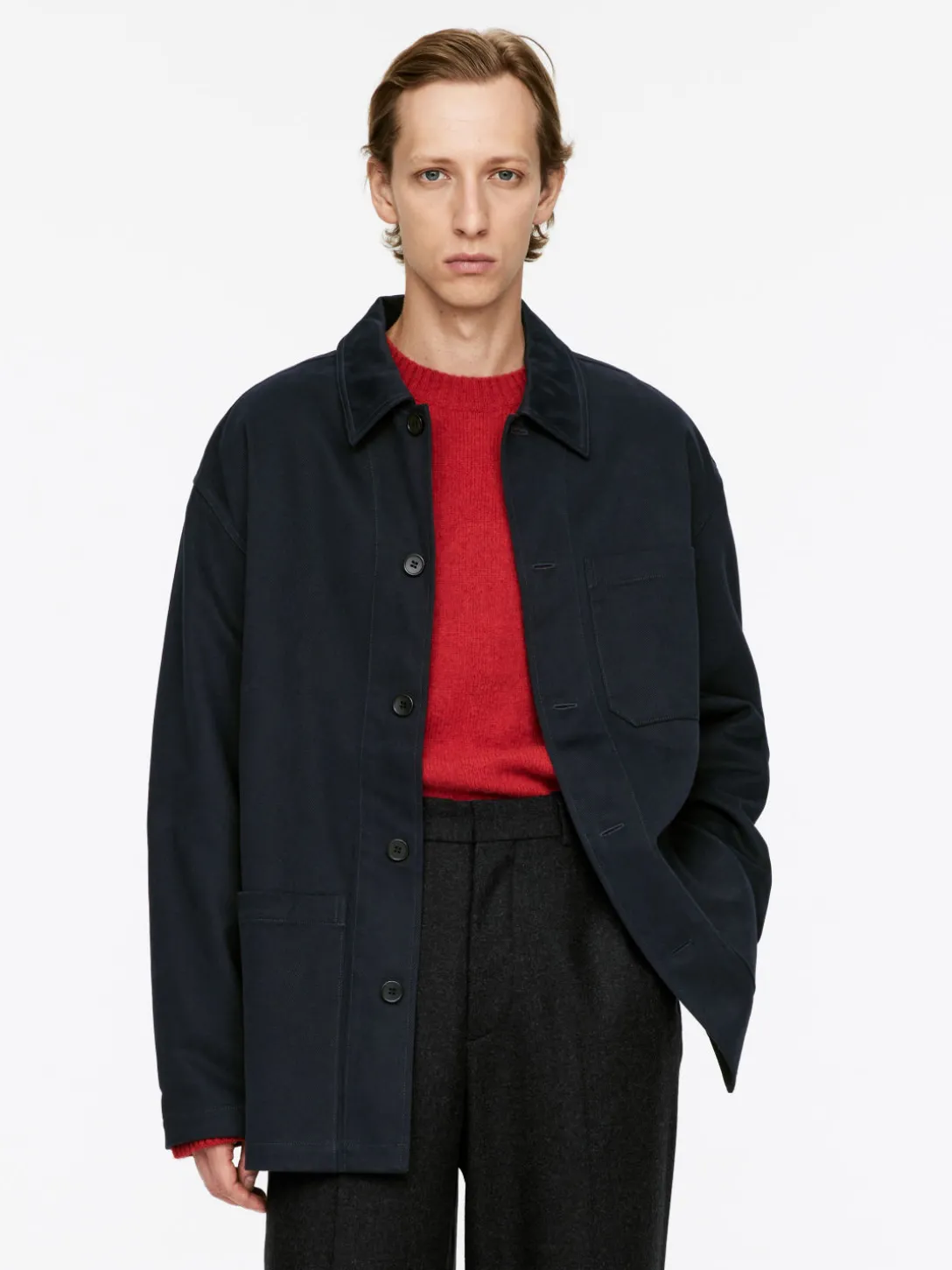 Overshirt I Bomull Och Lyocell