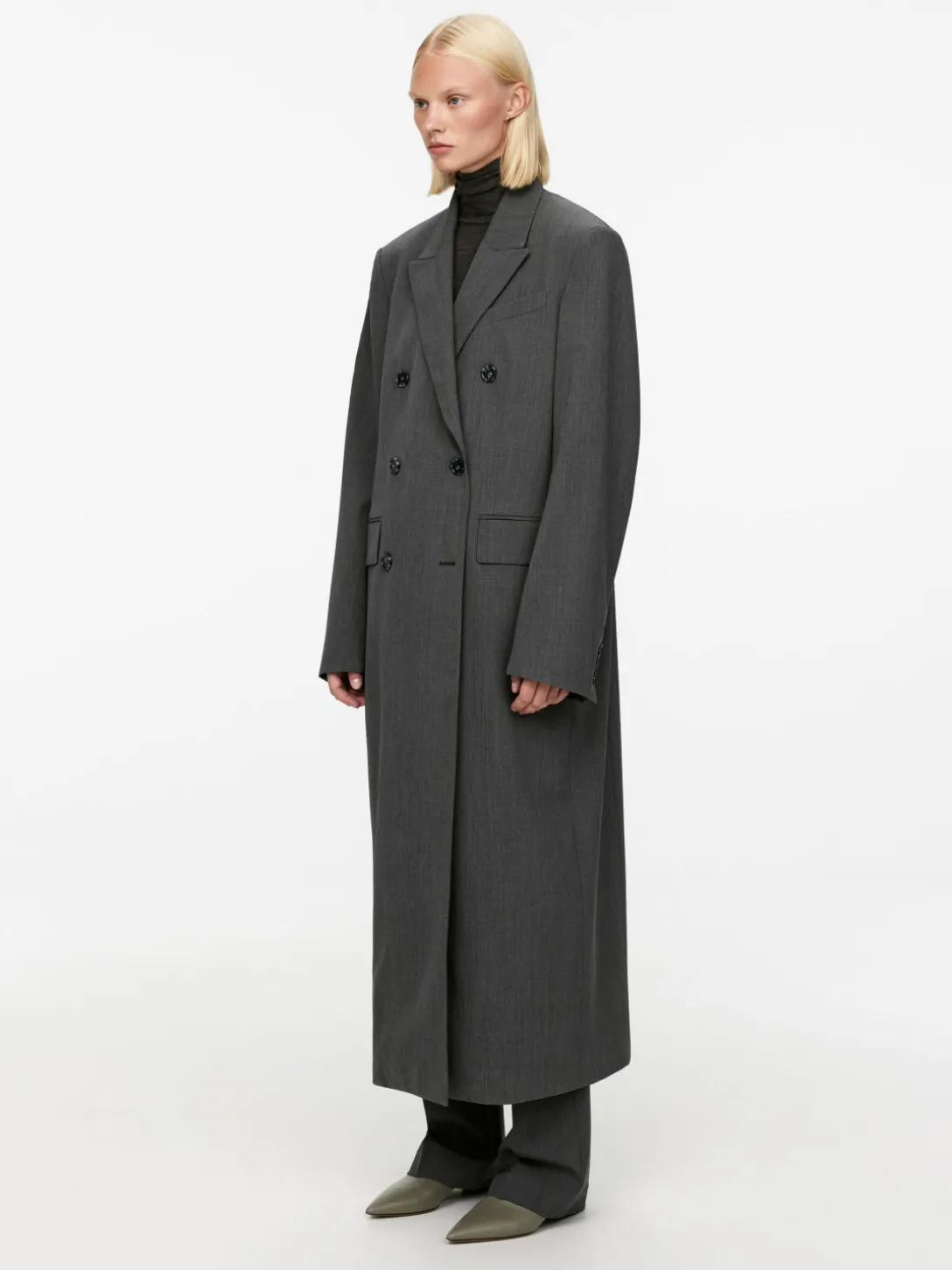 Oversized Dubbelknäppt Kappa