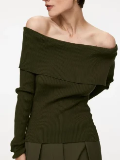 Ribbad Off Shoulder-topp