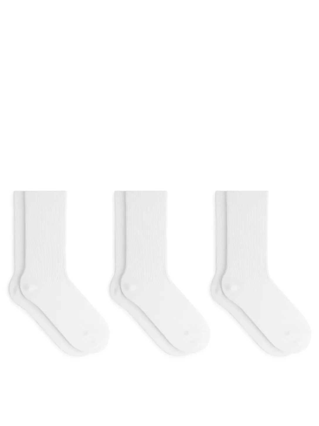 Ribbade Bomullsstrumpor, 3-pack