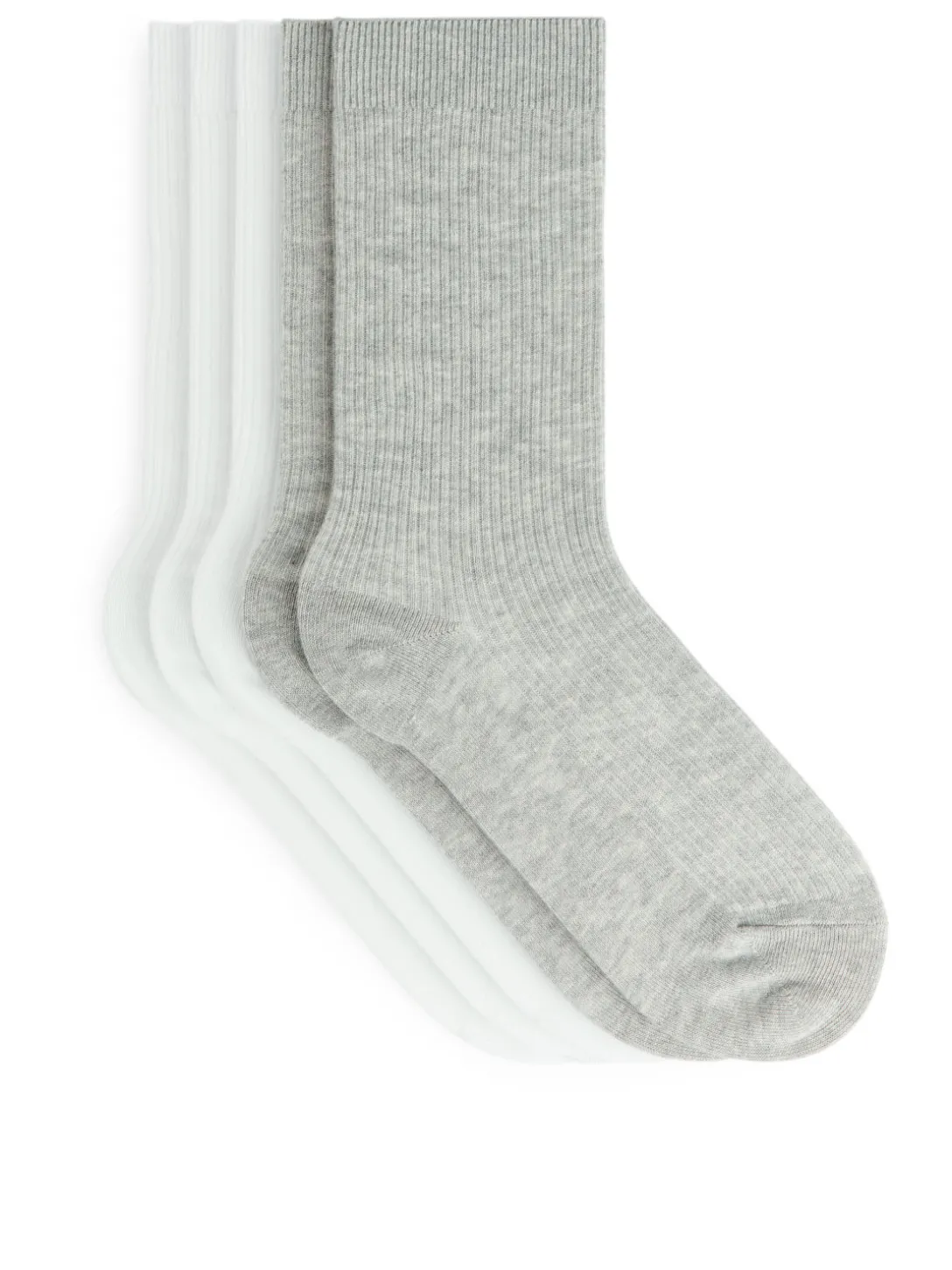 Ribbade Bomullsstrumpor, 5-pack