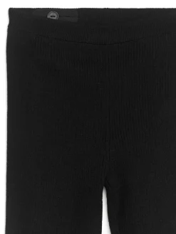 Ribbade Leggings I Ullblandning