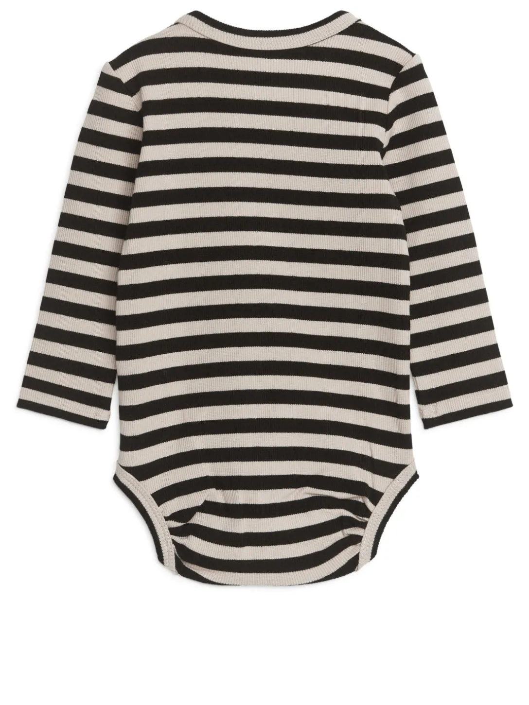 Ribbstickad Långärmad Body