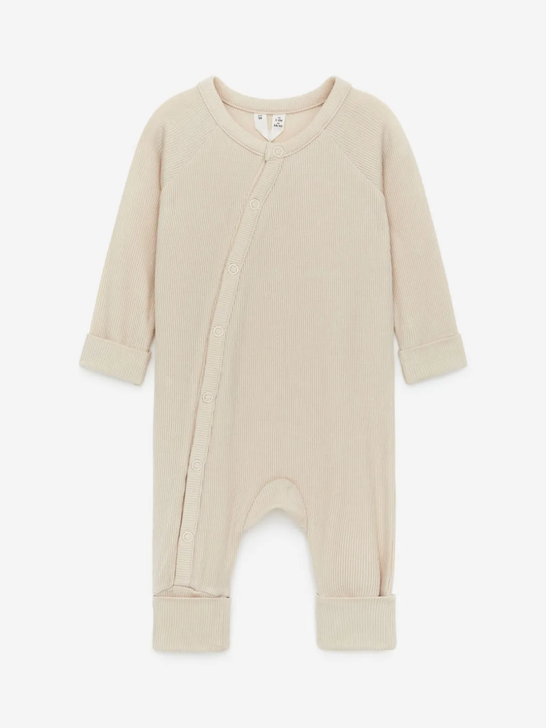 Ribbstickad Pyjamas För Nyfödd