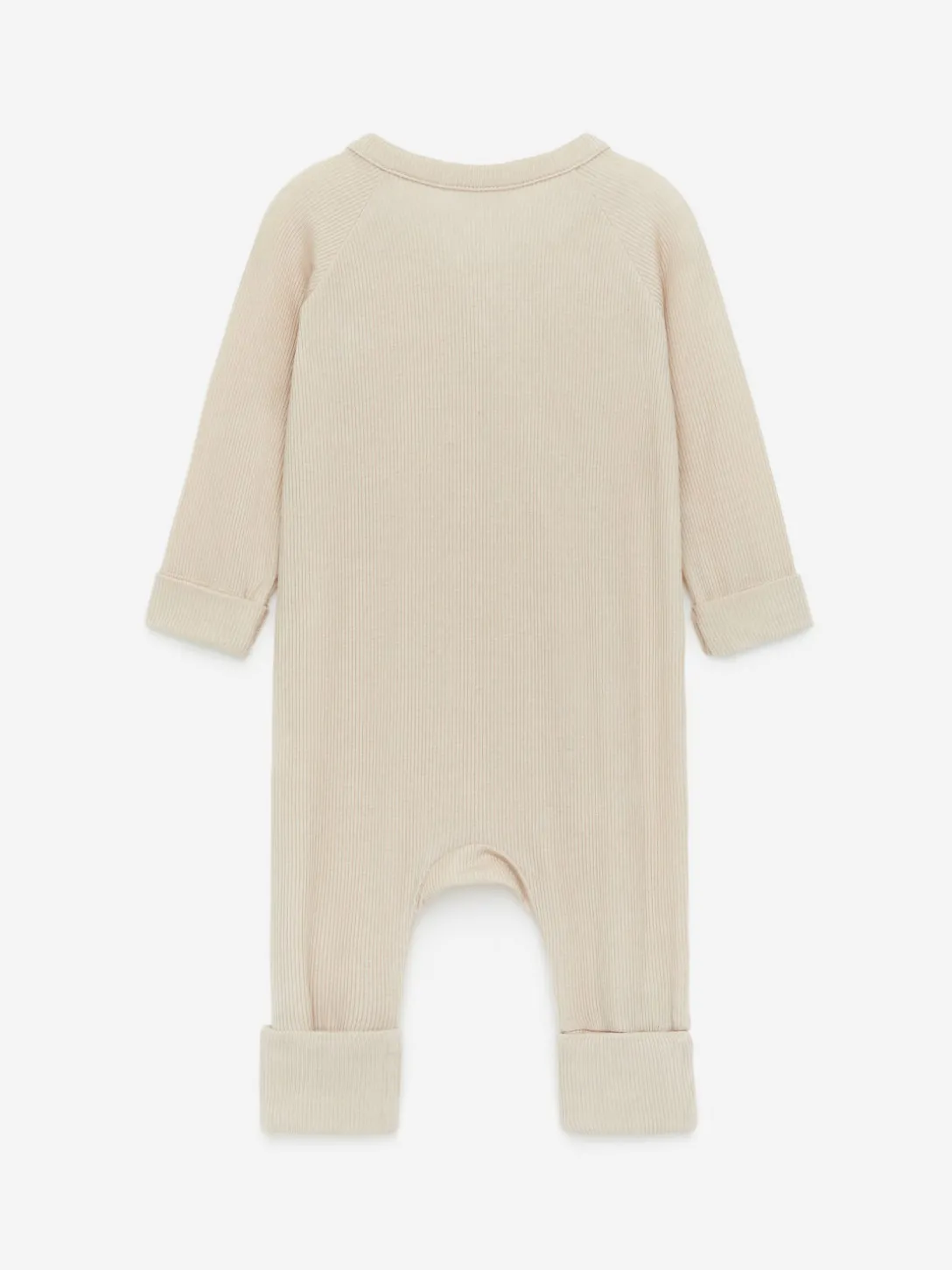 Ribbstickad Pyjamas För Nyfödd