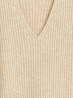 Ribbstickad Slipover