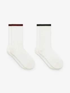 Ribbstickade Strumpor, 2-pack
