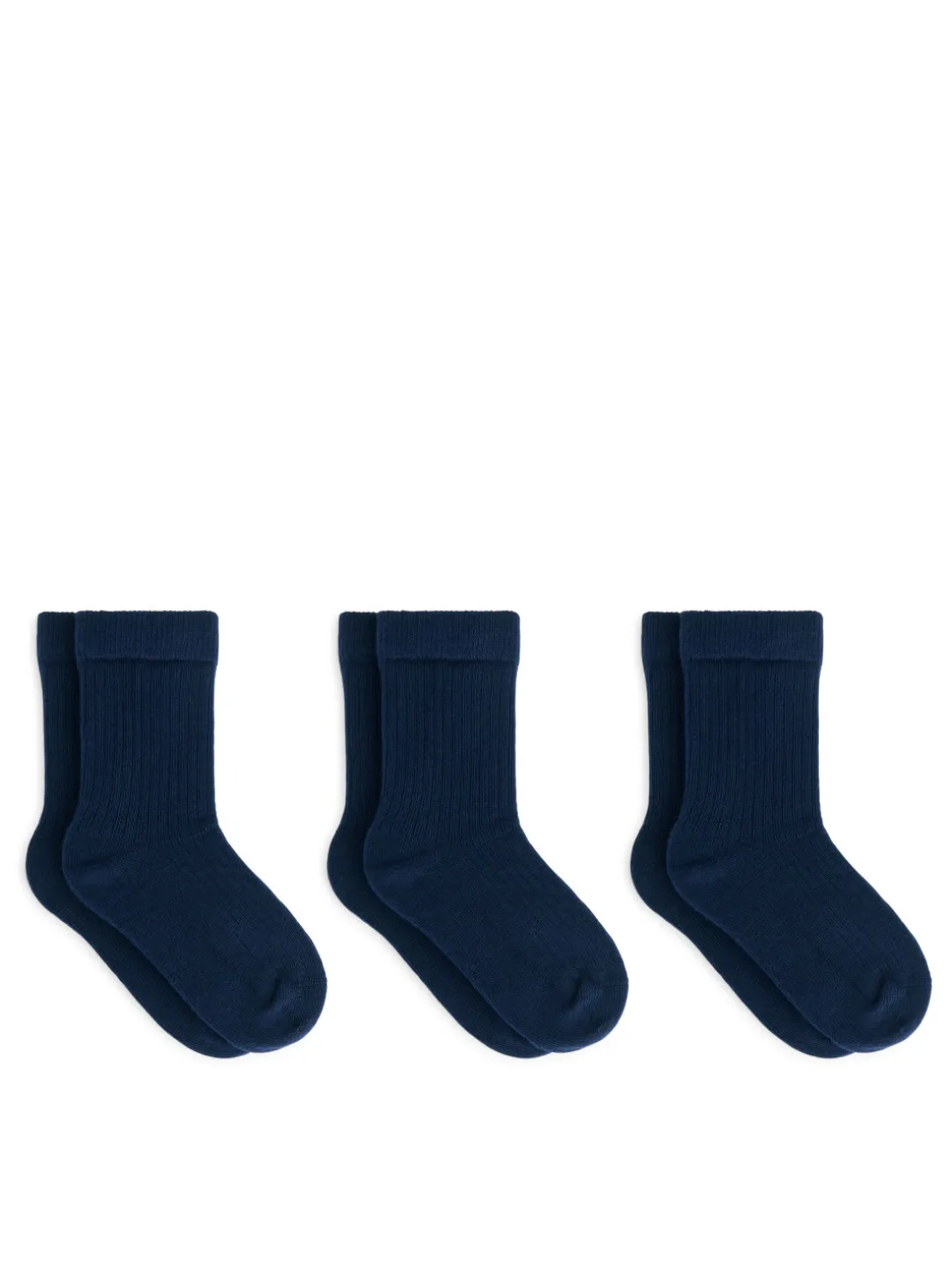 Ribbstickade Strumpor, 3-pack