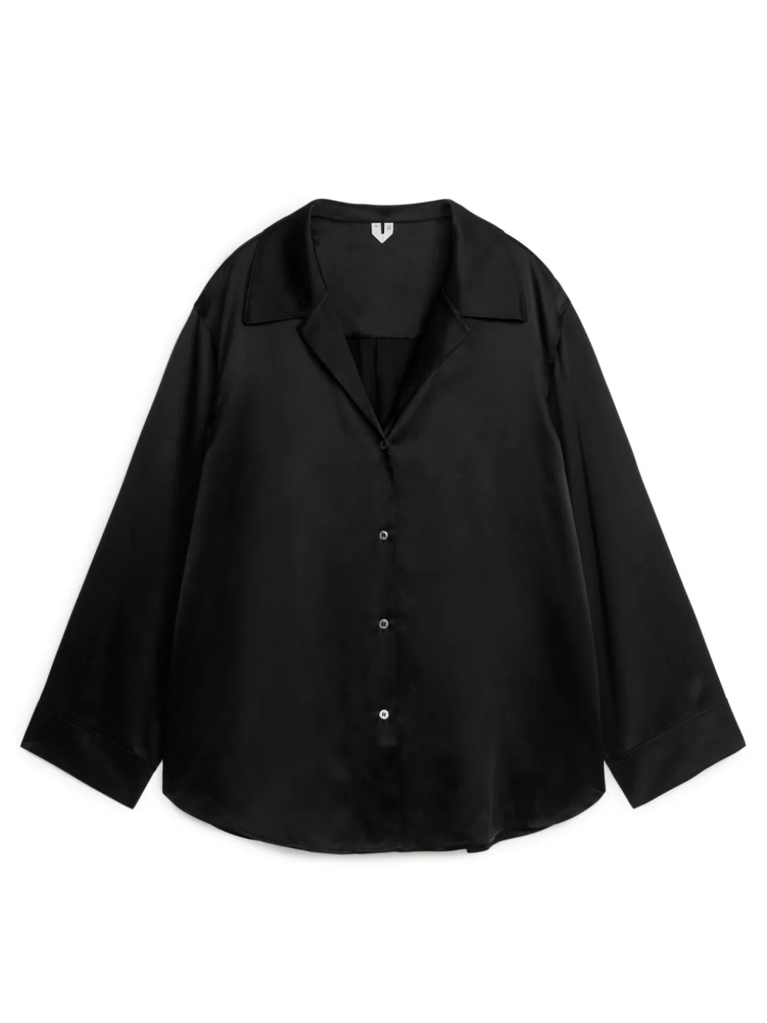 Sidenskjorta Med Lös Passform