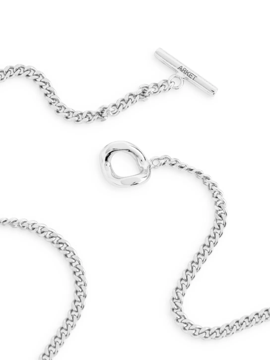Silverpläterat Halsband Med Stavlås