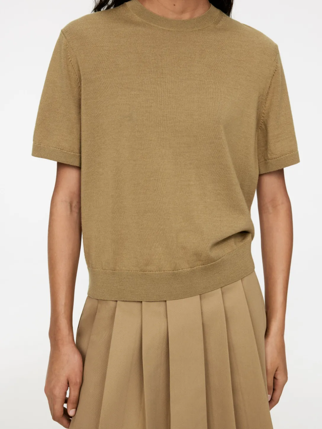 Stickad T-shirt I Merinoull