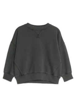 Sweatshirt I Bomull Med Lös Passform