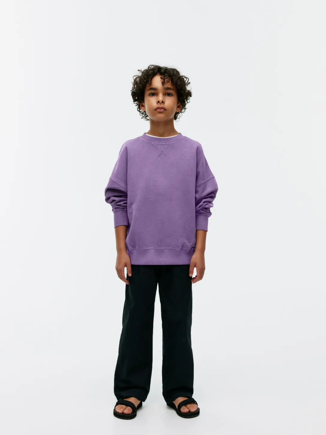 Sweatshirt I Bomull Med Lös Passform