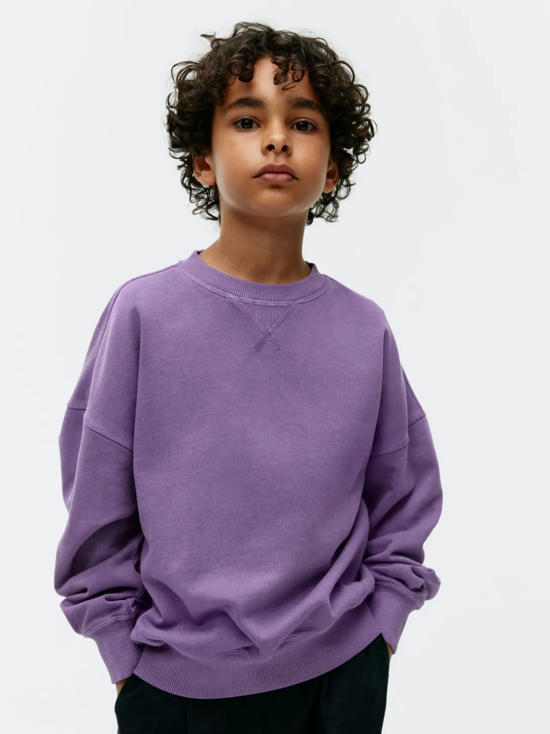 Sweatshirt I Bomull Med Lös Passform