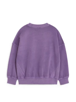 Sweatshirt I Bomull Med Lös Passform