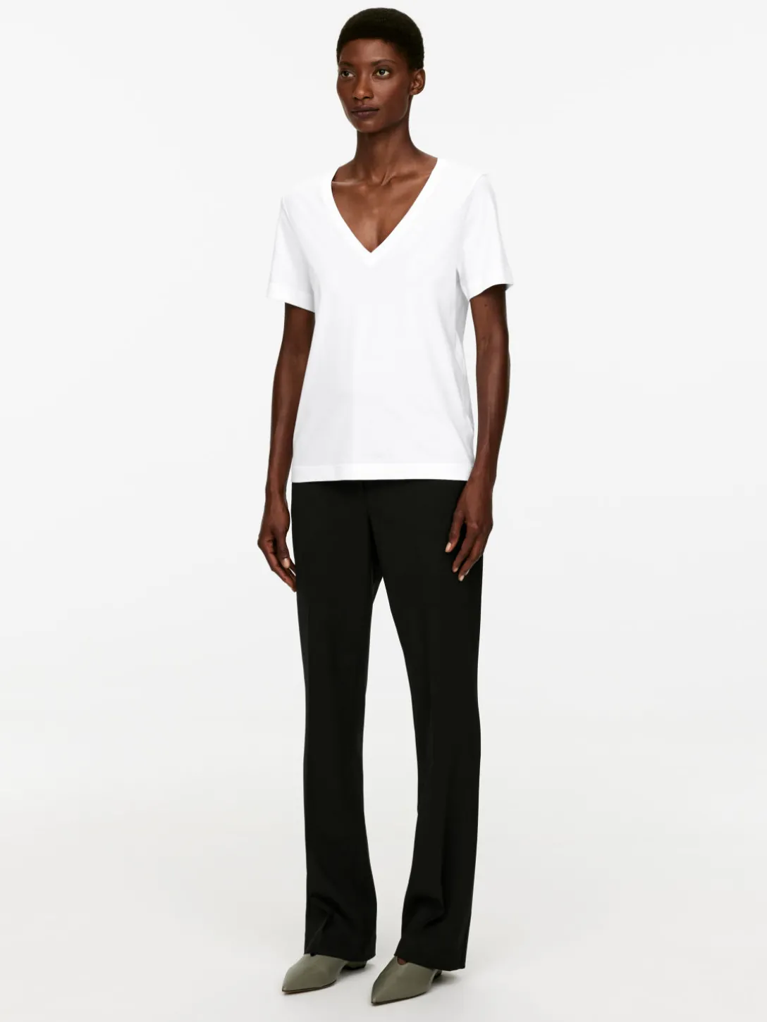 V-ringad T-shirt